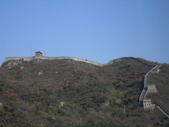 View of the great wall from the bus